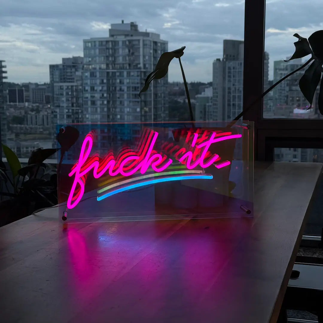 Fuck It infinity mirror LED Neon Sign