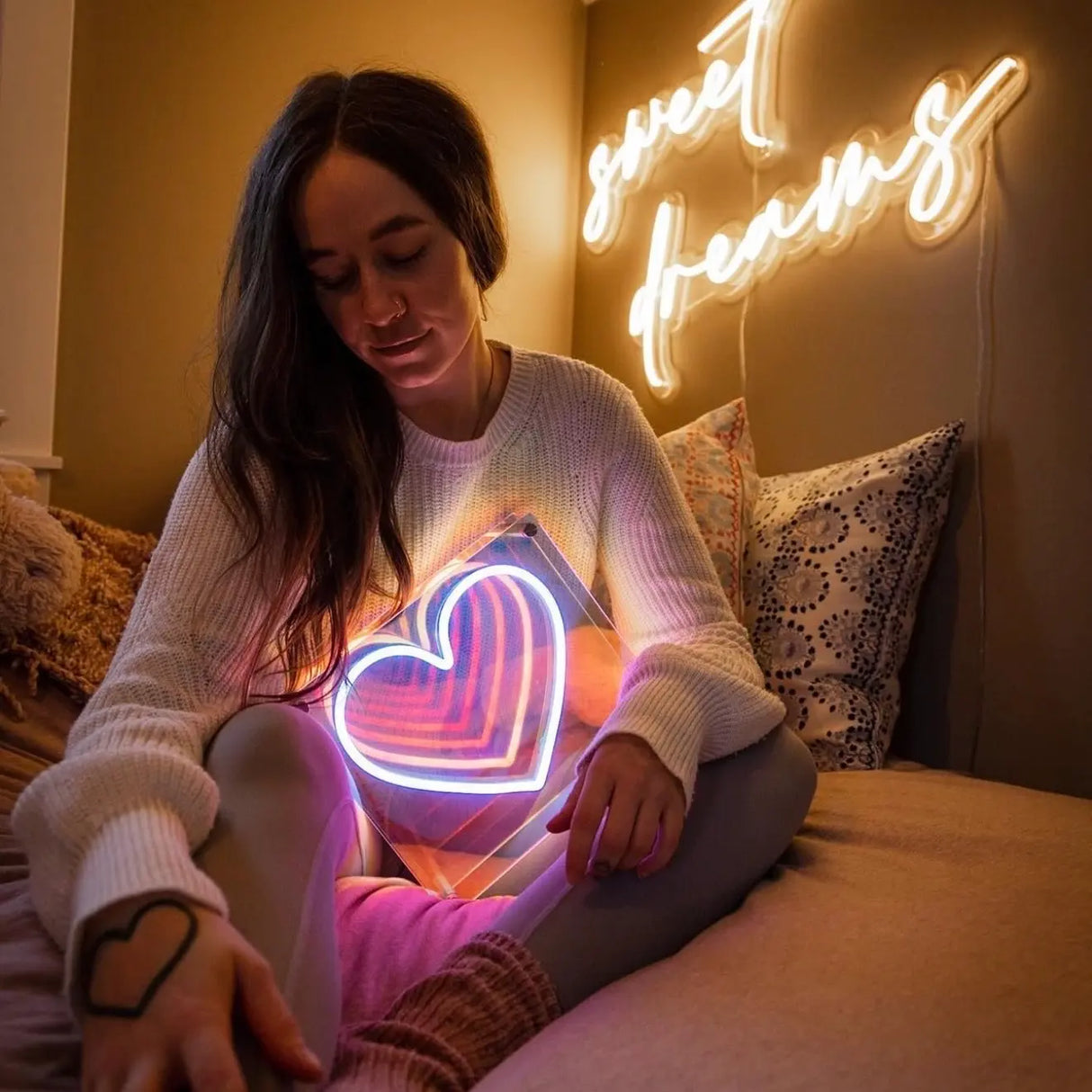 Heart infinity mirror LED Neon Sign