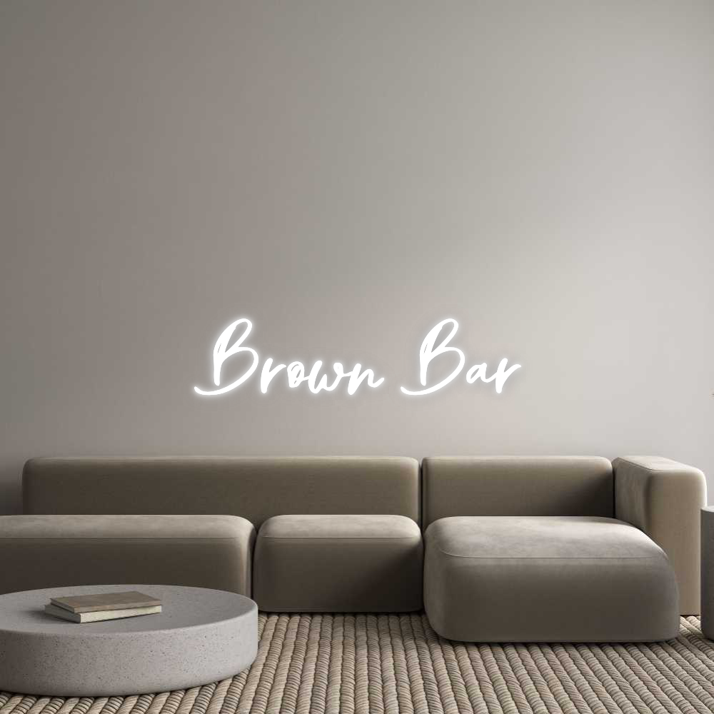 Custom Neon: Brown Bar