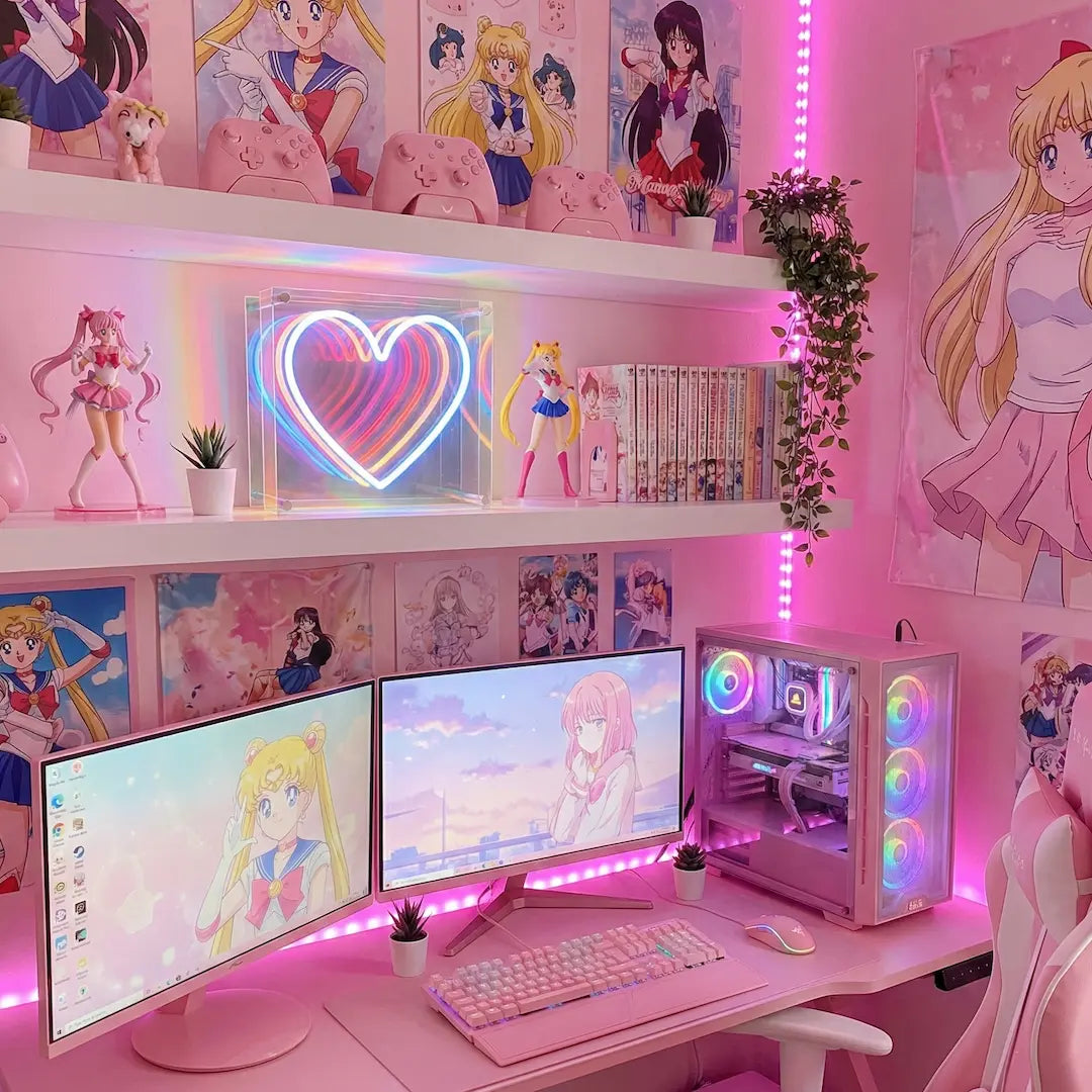 Heart infinity mirror LED Neon Sign