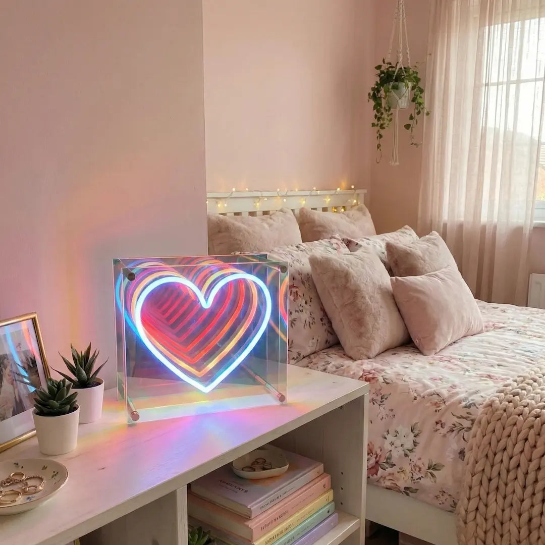 Heart infinity mirror LED Neon Sign