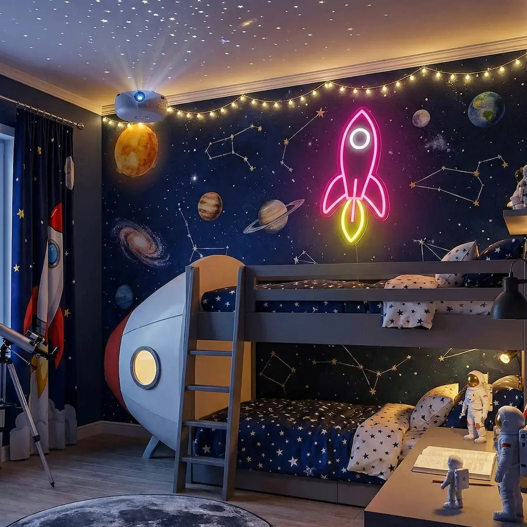 Rocket Ship LED Neon Sign