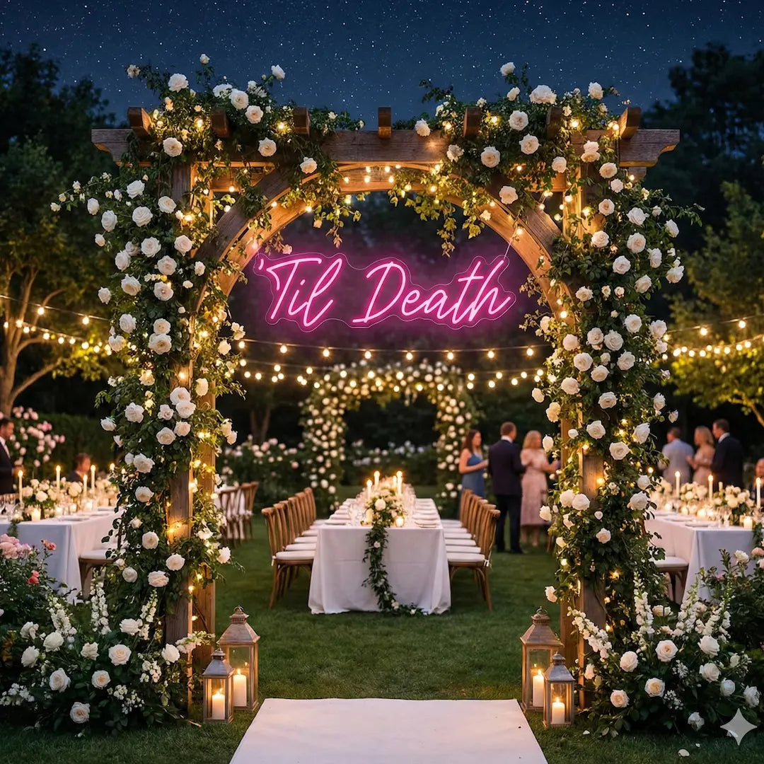 Til Death LED Neon Sign