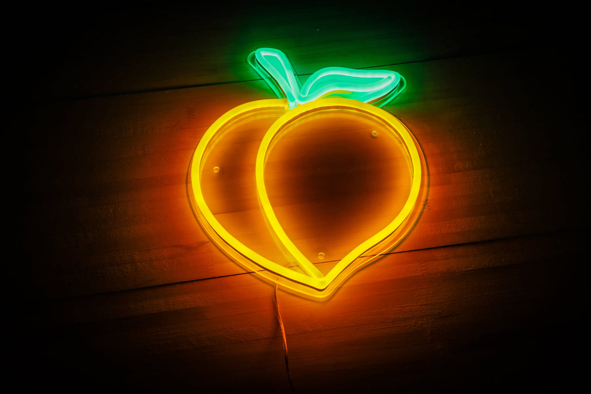 LED Neon Peach sign