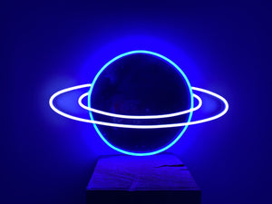 Planet saturn color changing animated LED Neon Sign