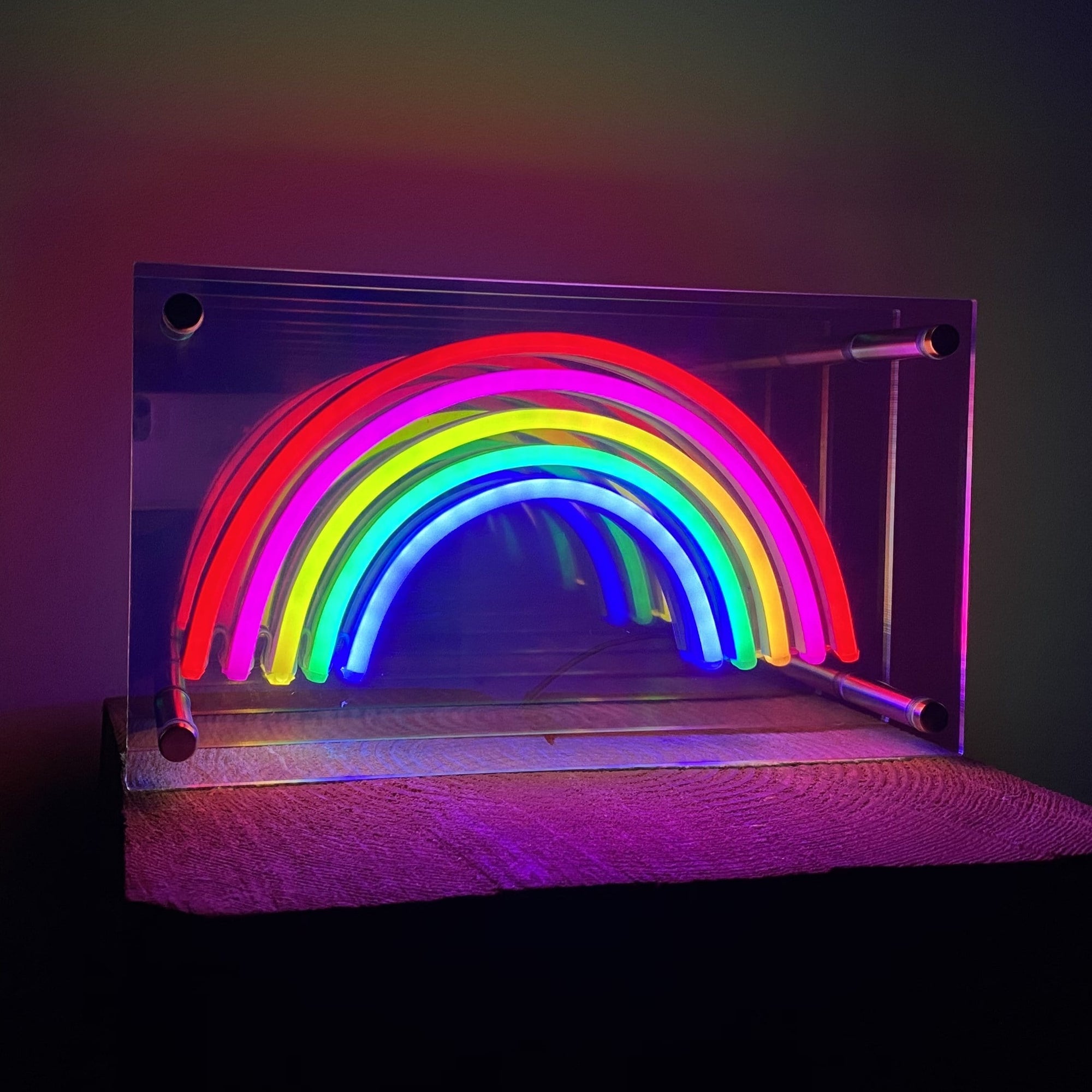 Rainbow infinity mirror LED Neon Sign