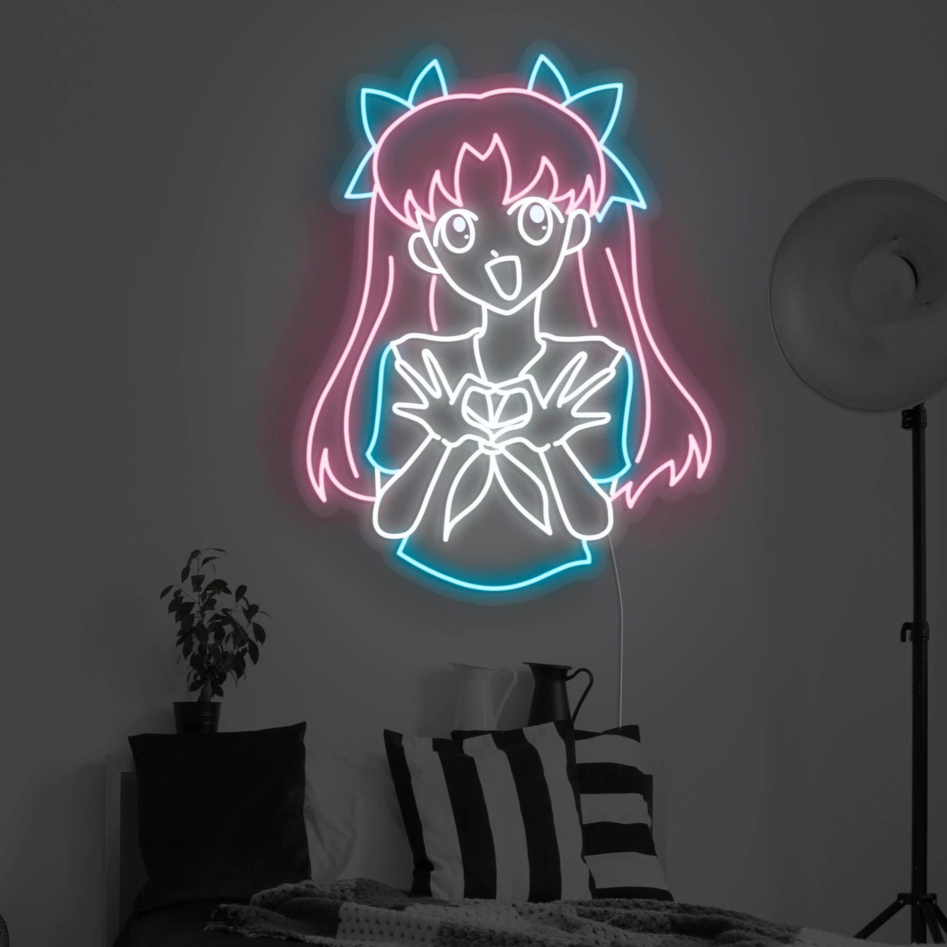 Anime Love You Girl LED Neon Sign