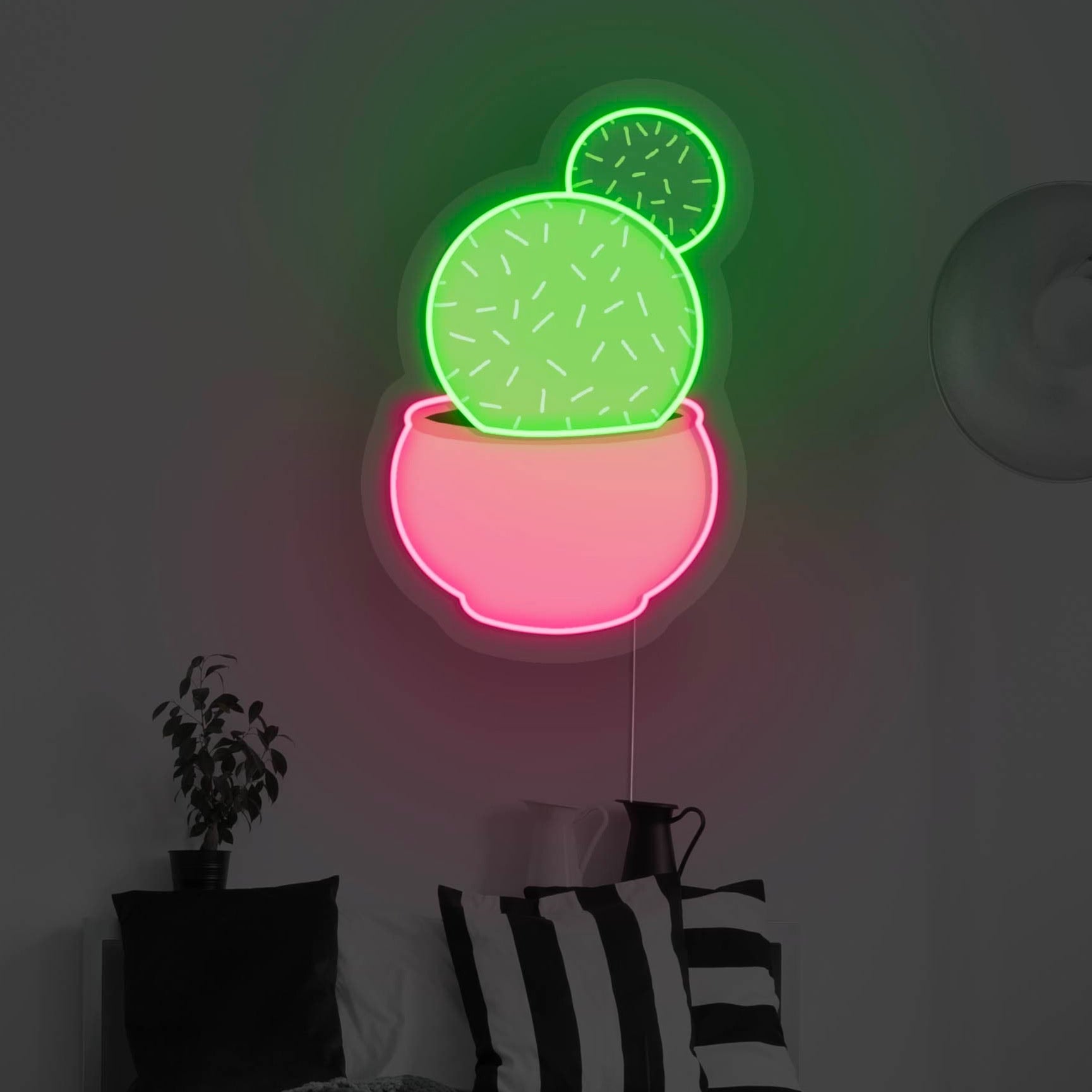 Potted Cactus Version 3 LED Neon Sign