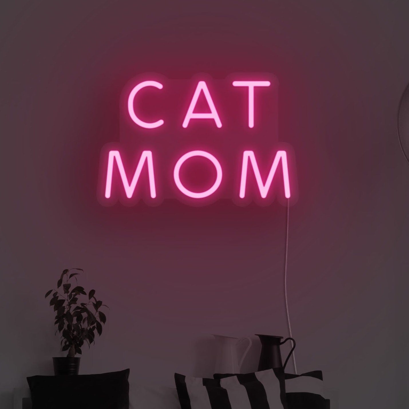 Cat Mom LED Neon Sign
