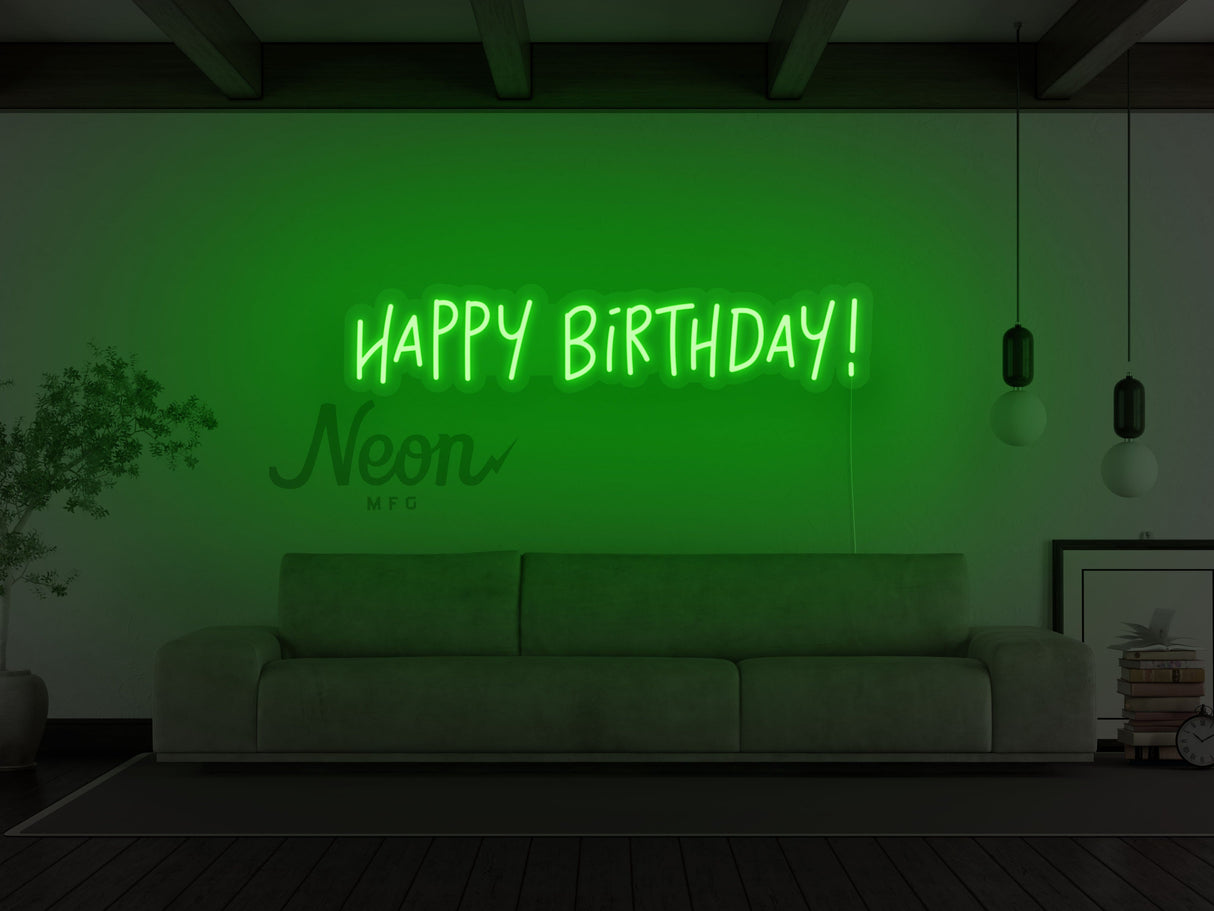 Happy Birthday LED Neon Sign
