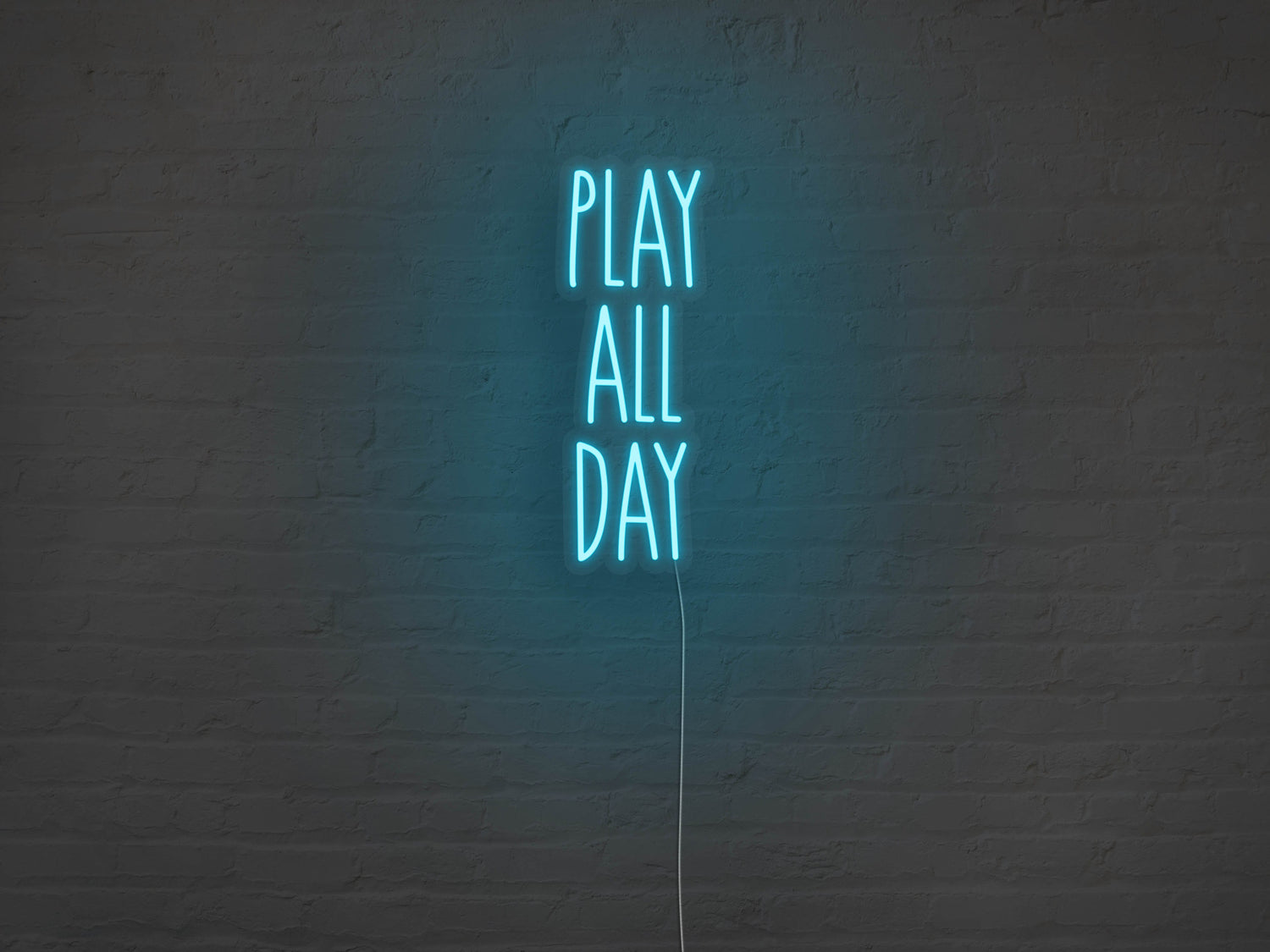 Play All Day LED Neon Sign