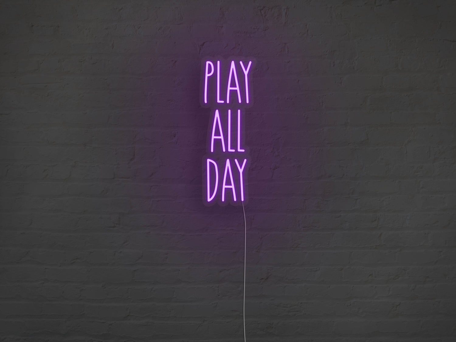Play All Day LED Neon Sign