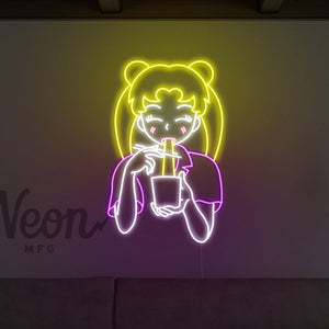 Anime Ramen Girl LED Neon Sign
