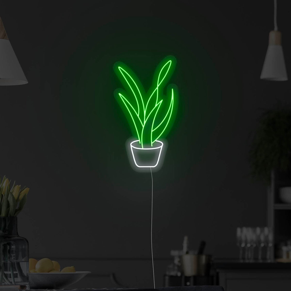glow in the dark snake plant Snake Plant LED Neon Sign – Neon Mfg