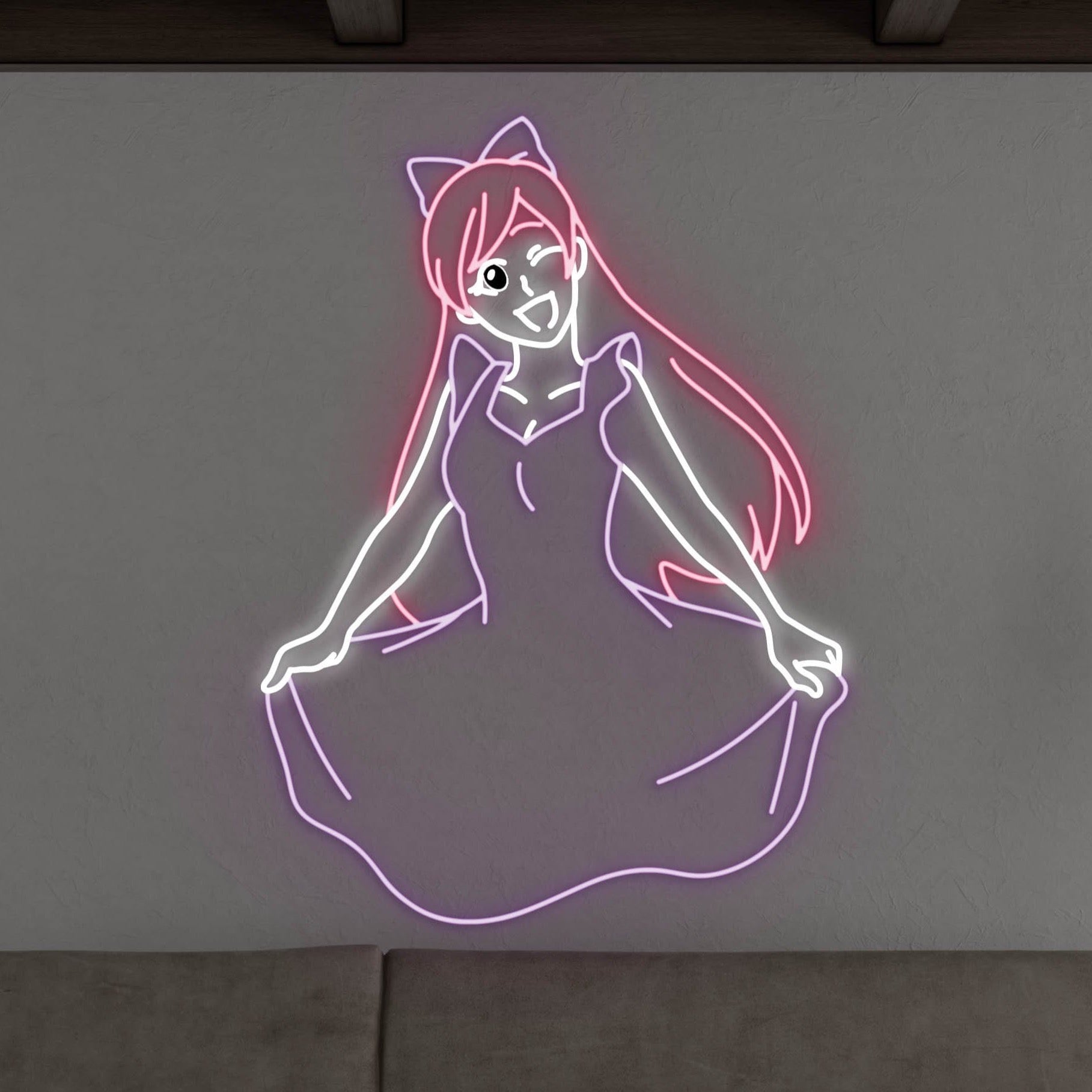 Anime Pretty Girl LED Neon Sign