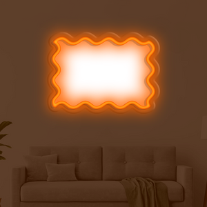 Wavy Rectangle LED Neon Frame