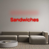 Custom Neon: Sandwiches