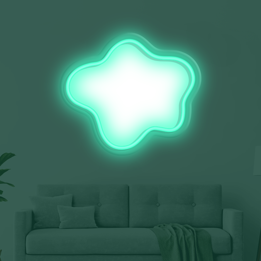 Abstract Blob LED Neon Frame