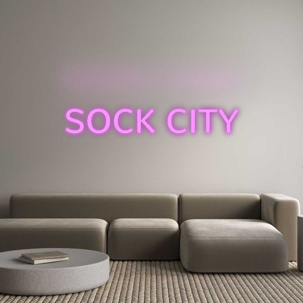 Custom Neon: SOCK CITY