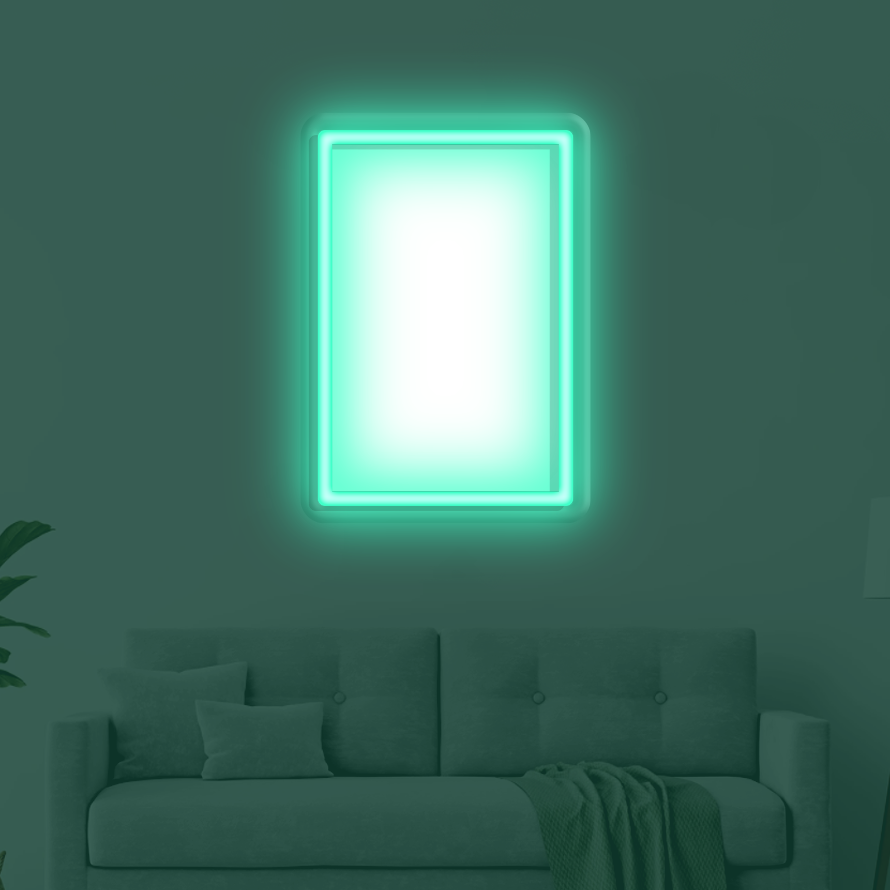 Portrait Rectangle LED Neon Frame