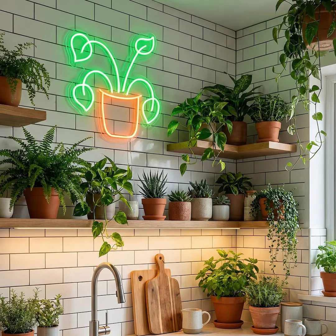 Plant LED Neon Sign