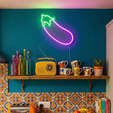 Eggplant Emoji LED Neon Sign