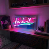 Fuck It infinity mirror LED Neon Sign