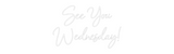 Custom Neon: See You
Wedn...