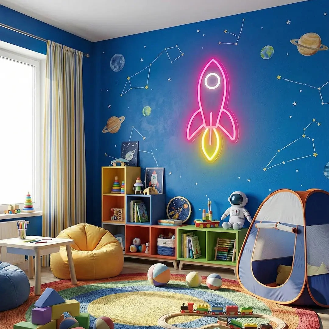 Rocket Ship LED Neon Sign