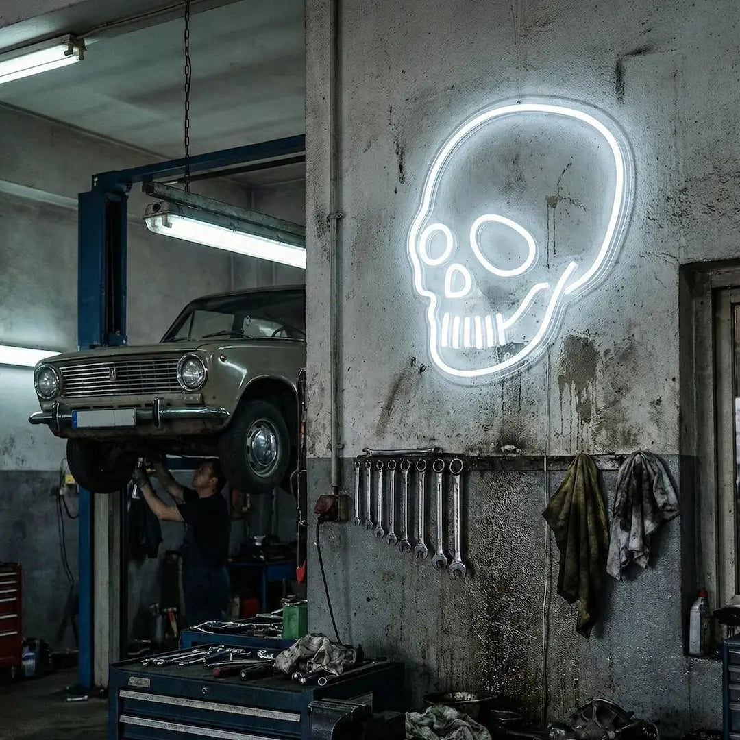 Skull Wall Mounted LED Neon Sign