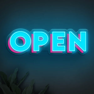 3D Open LED Neon Sign