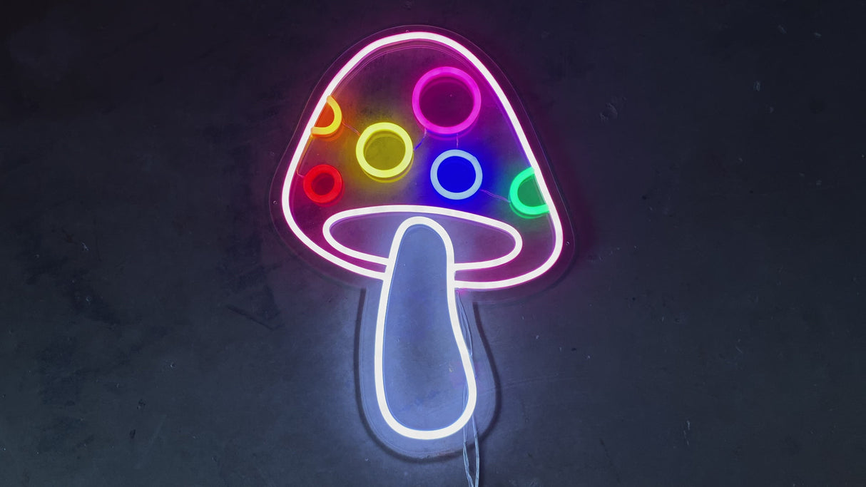 Toadstool Mushroom LED Neon Sign