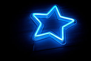 Blue Star LED sign