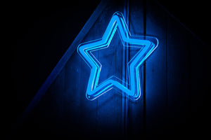Blue Star Neon Sign