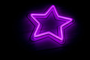 Star LED signs purple