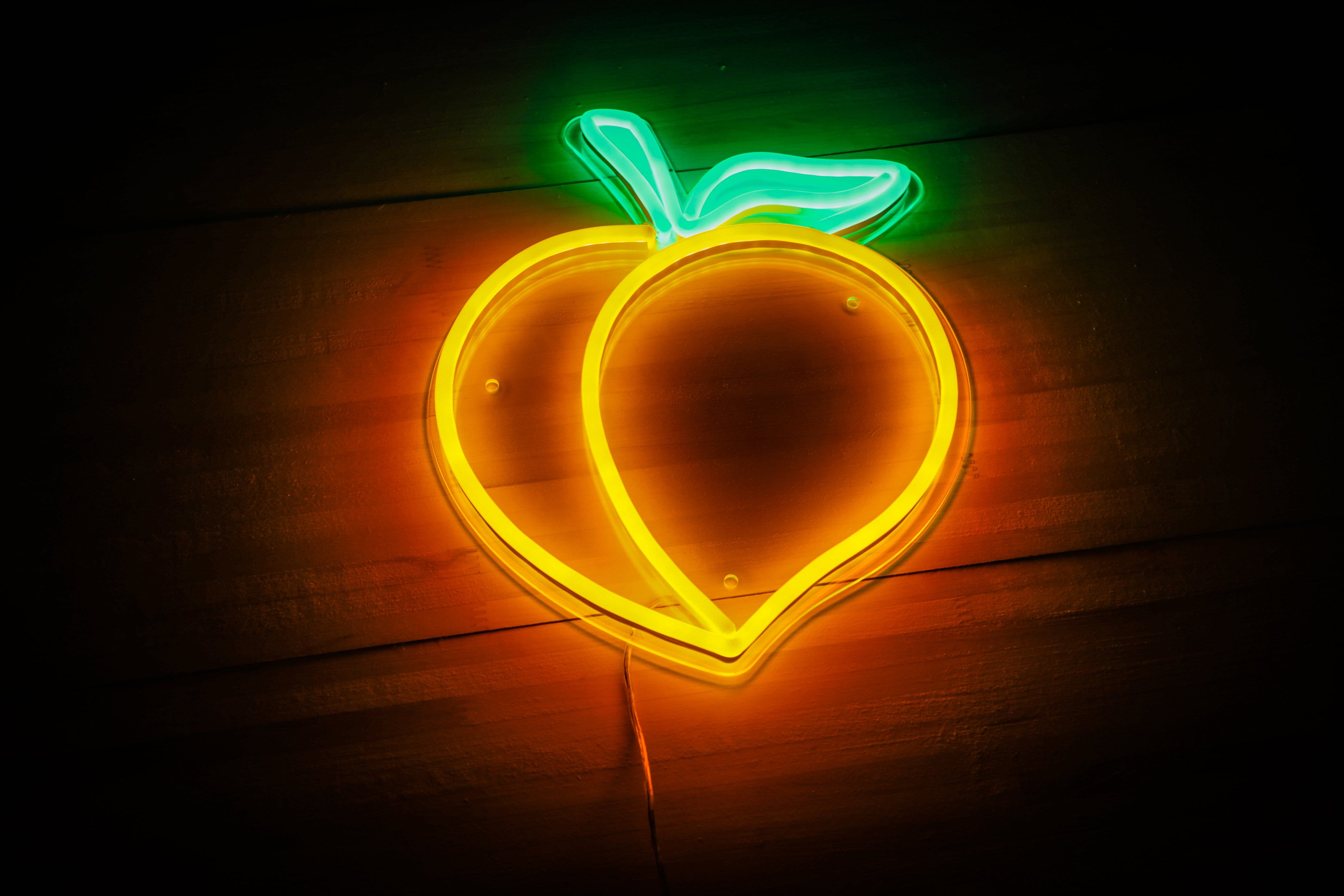 Pear Led Sign Peach LED Neon Sign - Neon Mfg.
