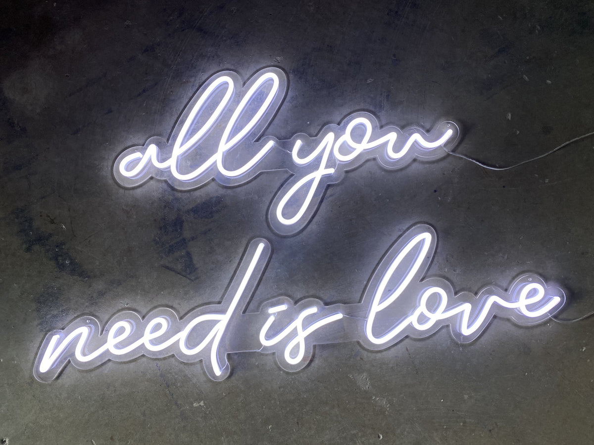 All you Need Is Love LED Neon Sign - Neon Mfg.