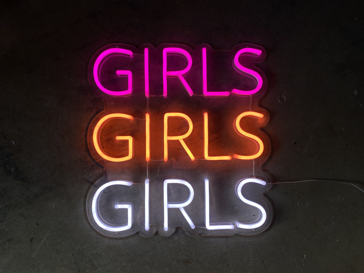 Girls Girls Girls LED Neon Sign