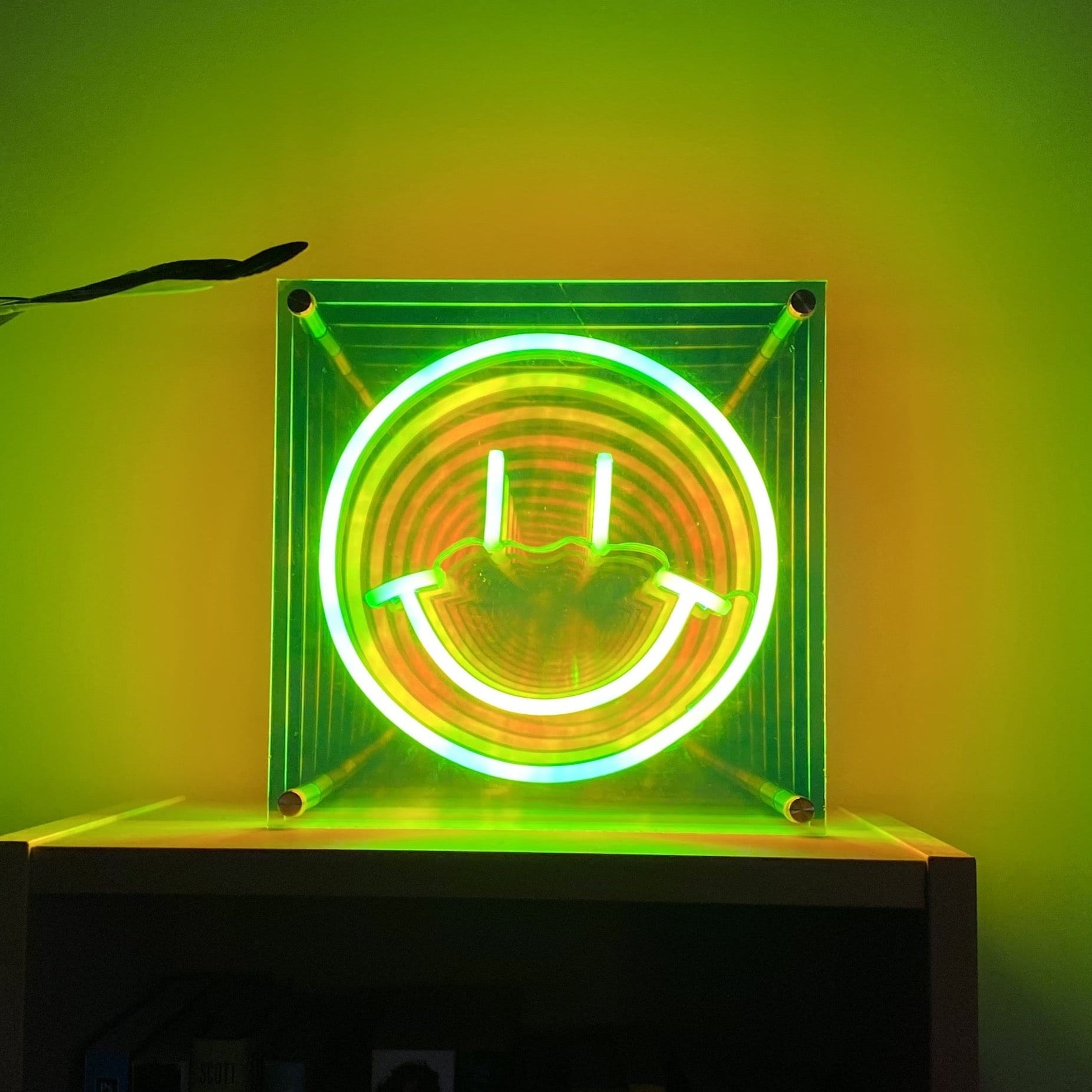 Happy Face infinity mirror LED Neon Sign