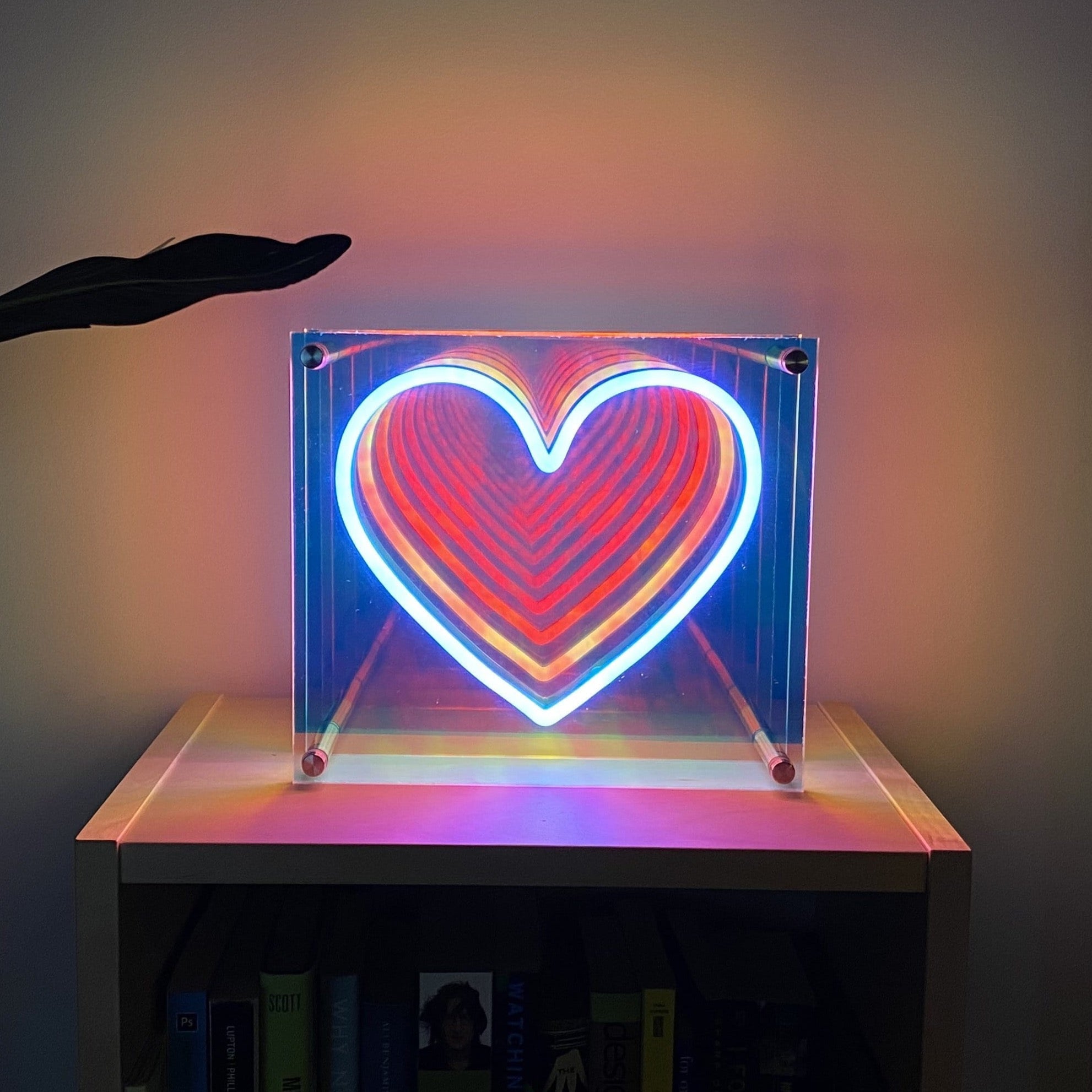 Uhyggelig Hals trådløs Heart infinity mirror LED Neon Sign - Neon Mfg.