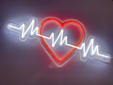 Heartbeat LED Neon Sign