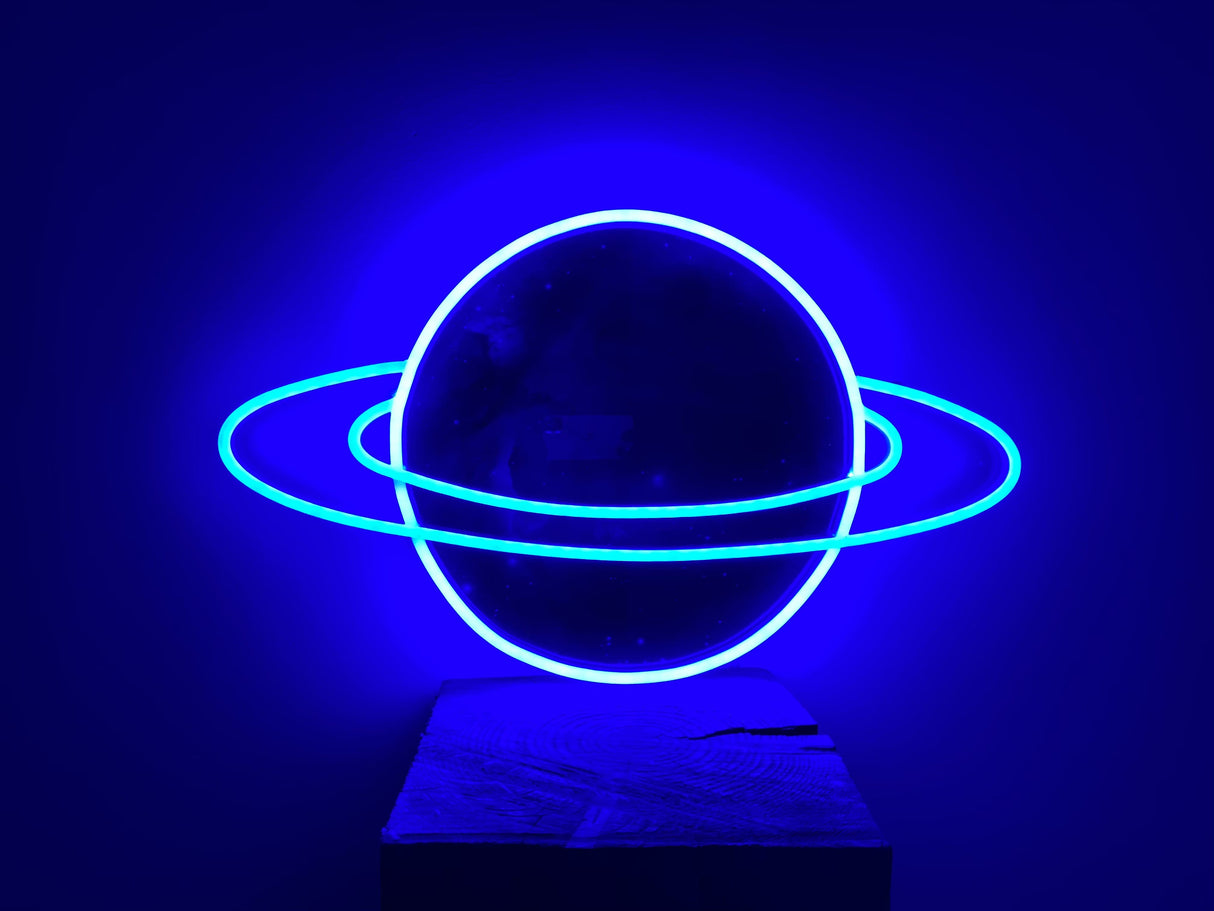 Planet saturn color changing animated LED Neon Sign