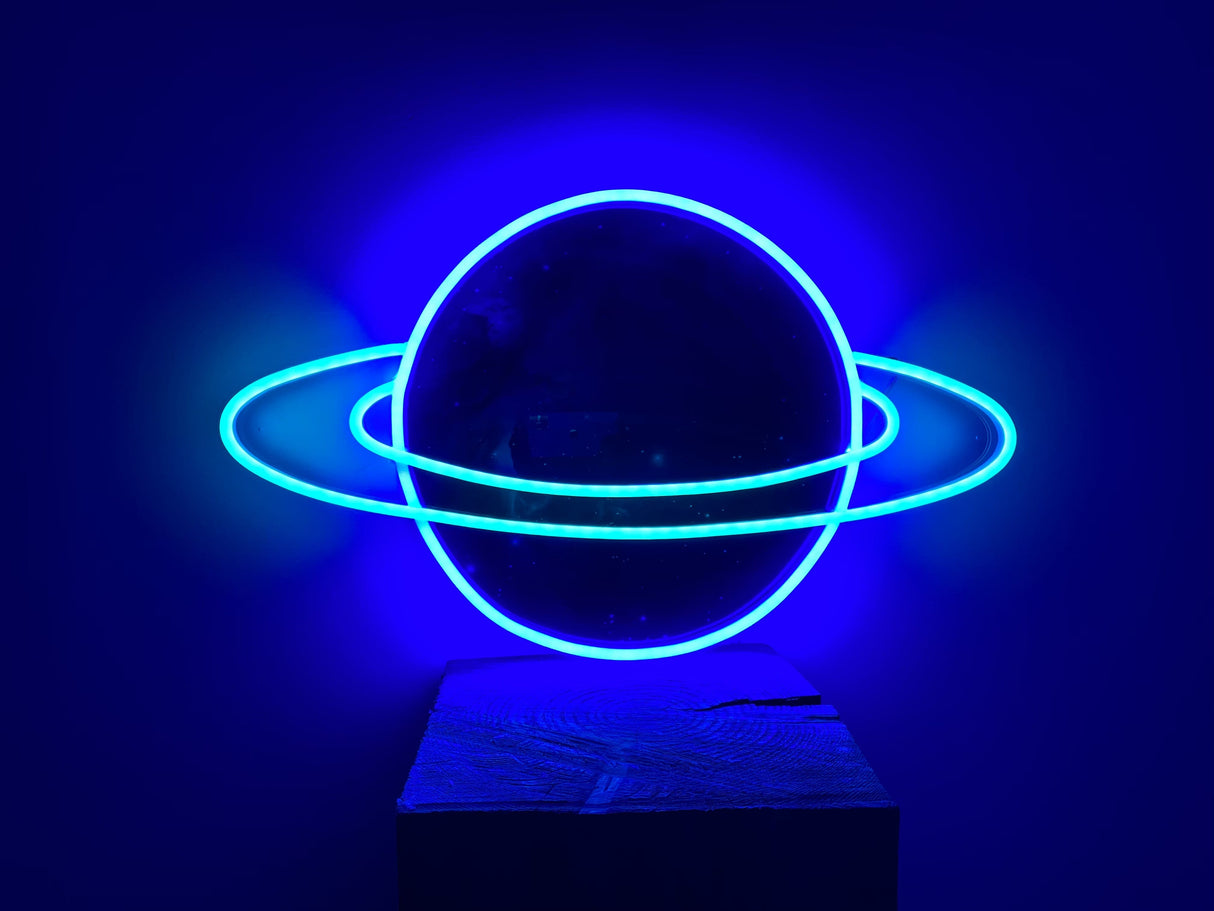 Planet saturn color changing animated LED Neon Sign