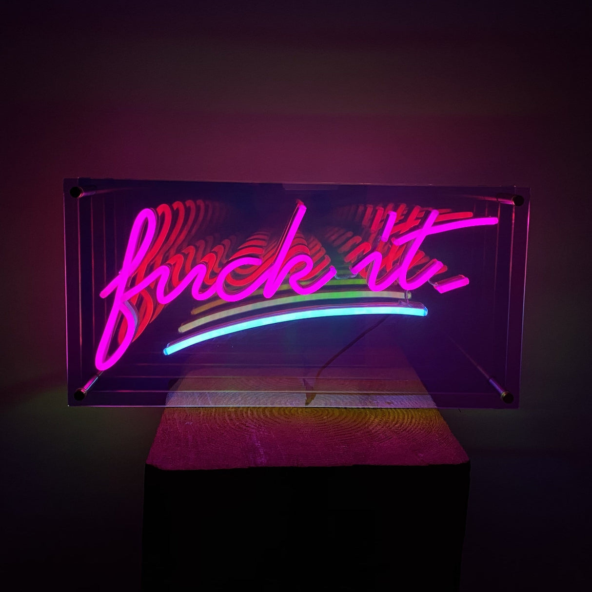 Fuck It infinity mirror LED Neon Sign