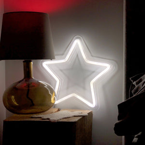 White Star LED sign