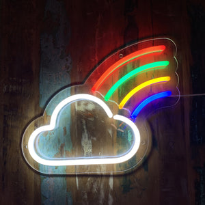 Little Cloud And Rainbow LED Neon Sign
