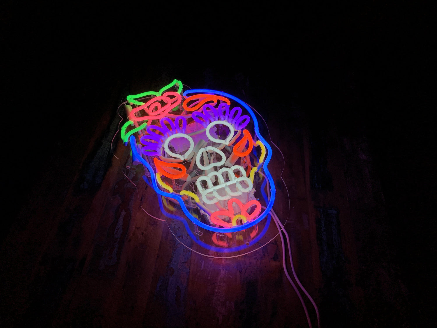 Calavera Skull Neon Sign Wall Mounted