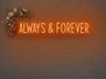 Always And Forever LED Neon Sign