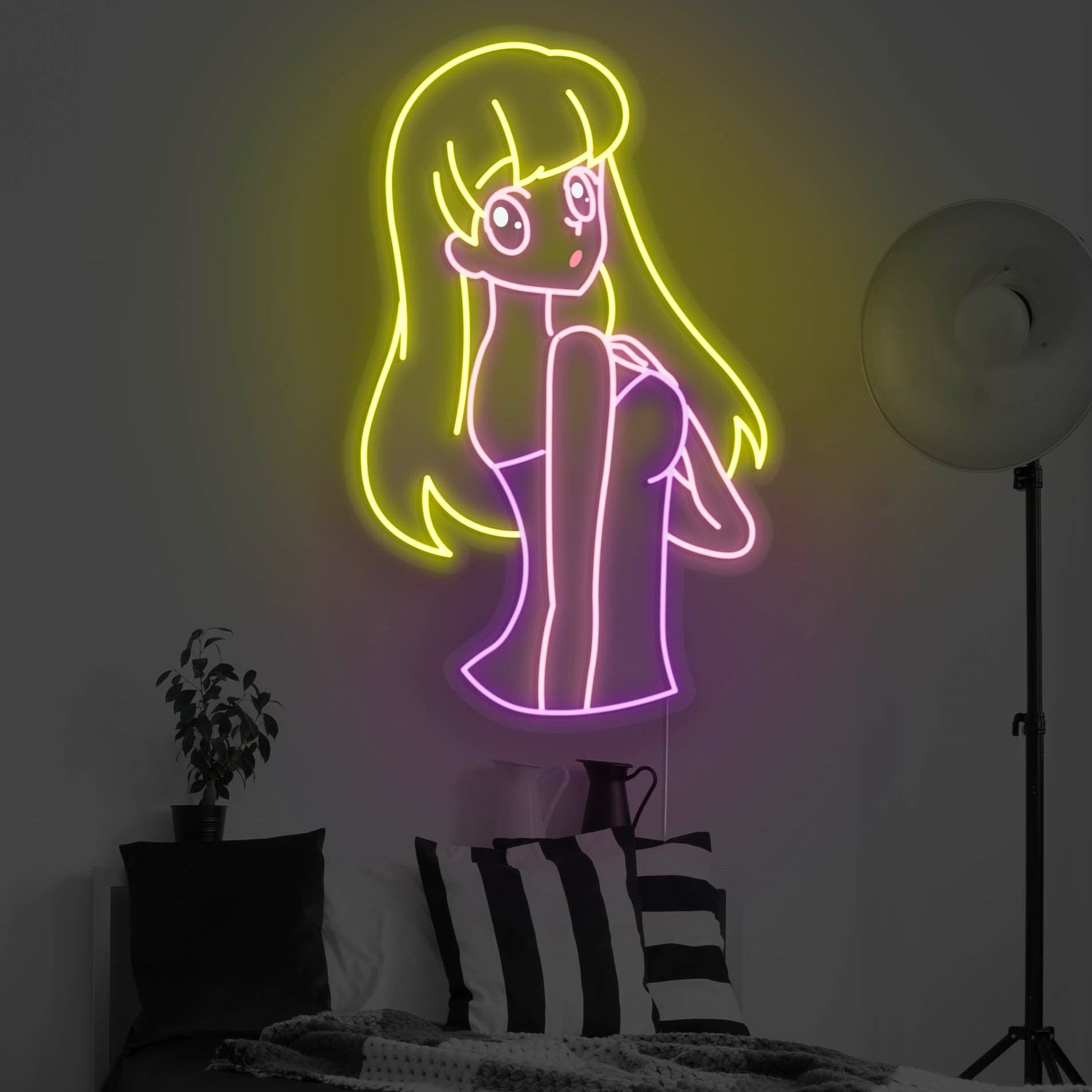 Anime Look Back Girl LED Neon Sign