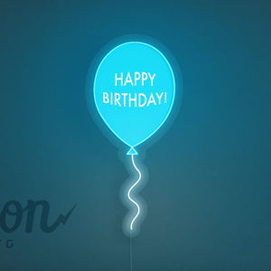 Happy Birthday Balloon LED Neon Sign